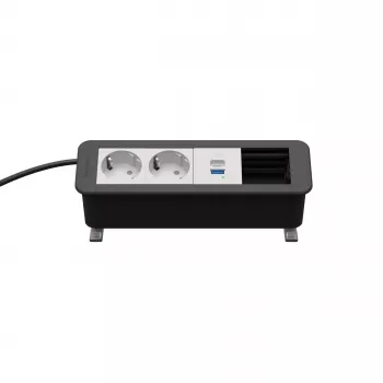 Napájecí modul Kindermann CP Office Desk 4násobný 2x Schuko 1x USB-C PD 60W (7550000232)