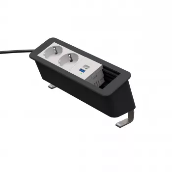 Napájecí modul Kindermann CP Office Desk 4násobný 2x Schuko 1x USB-C PD 60W (7550000232)