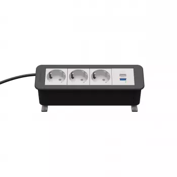 Kindermann CP Office desk 4-f 3x socket 1x USB PD
