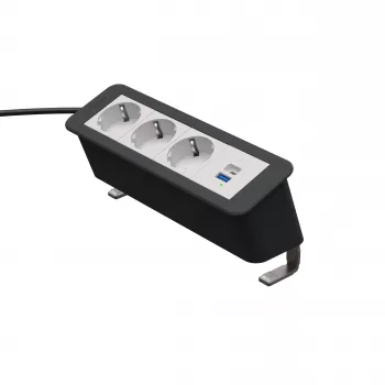 Kindermann CP Office desk 4-f 3x socket 1x USB PD