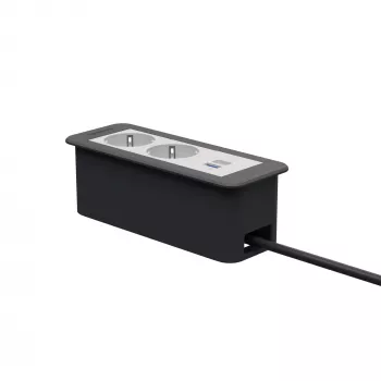 Kindermann CP Office rám 3-násobný 2x zásuvka Schuko 1x USB nabíječka (7551000122)