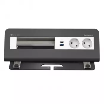 Kindermann CablePort desk² 6-násobný 2x zásuvka USB stolní svěrný modul