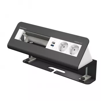 Kindermann CablePort desk² 6-násobný 2x zásuvka USB stolní svěrný modul