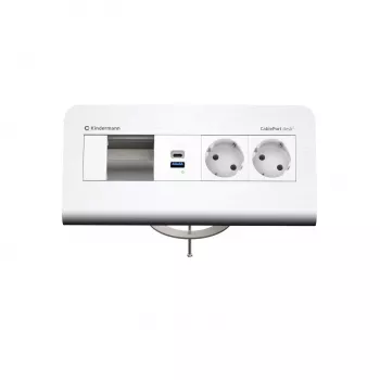 Kindermann CP desk² 80 4-slot 2x Power USB stolní připojovací panel