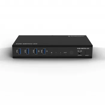 Kindermann KVM Switch 21C - 2portový DVI-I KVM switch s audiem a USB hubem