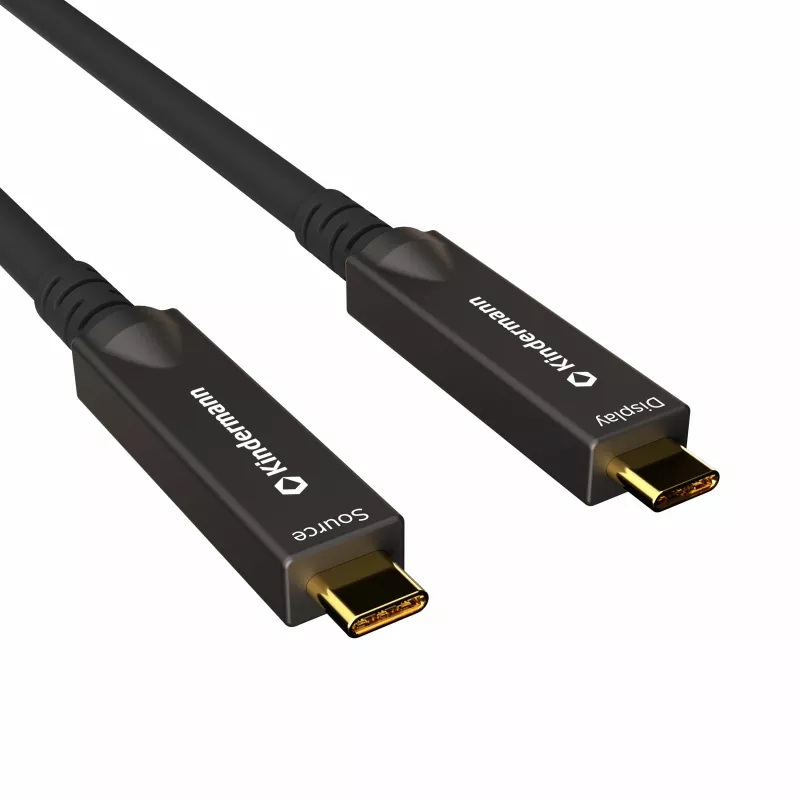 Kindermann USB-C AOC Full Feature kabel 10m samec/samec