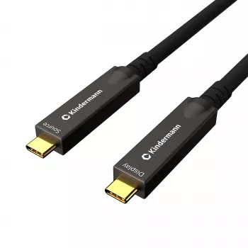 Kindermann USB-C AOC Full Feature kabel 12m St/St