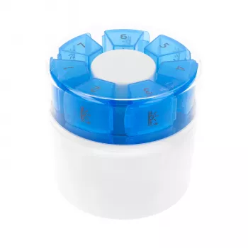 Dávkovač léků s půličem tablet First Aid Only modro-bílý