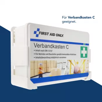First Aid Only nástěnný držák pro lékárničku C, předvrtané otvory, bílo-šedý