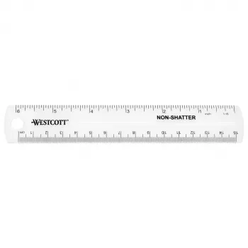 Transparentní plastové pravítko Westcott 15 cm / 6