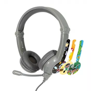 Herní sluchátka BUDDYPHONES Galaxy Grey pro děti od 3 let, 85 dB