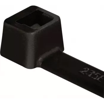 HellermannTyton T80I-W-BK-C1 Cable Tie, Internally Serrated, T-Series, 300 mm x 4.7 mm, Black, 100 Pieces