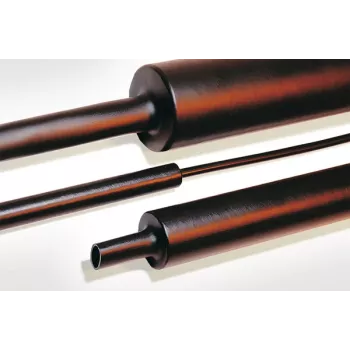 HellermannTyton MA47-30/8-PO-X-BK Heat Shrink Tubing 3.5:1, 1 m, Black, 20 pcs