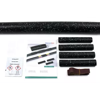 HellermannTyton 380-04010 Heat Shrink Tubing - Black - Polyolefin - 25 cm - 25 mm to 8 mm