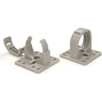 HellermannTyton CTCC-IWS17-MB43-PA66/6HIRHS-GY Corrugated Conduit Holder, Adhesive Base, 17mm, Grey