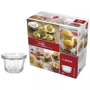 WECK sklenice s kulatým okrajem Muffin 165ml sada 6 ks