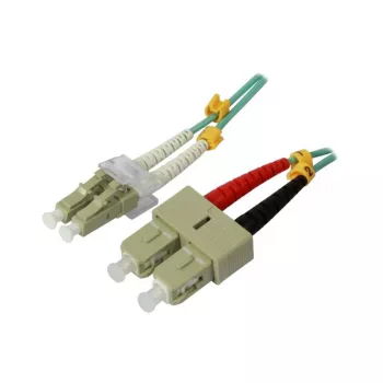 SYNERGY21 S216761 Optický patch kabel 15 m OM3 LC-SC Duplex tyrkysový