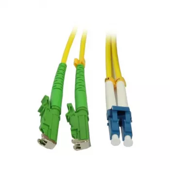 SYNERGY21 Optický patch kabel 2m LSH (E2000 APC) na LC Duplex OS2 G.657.A2 9/125µm LSZH žlutý