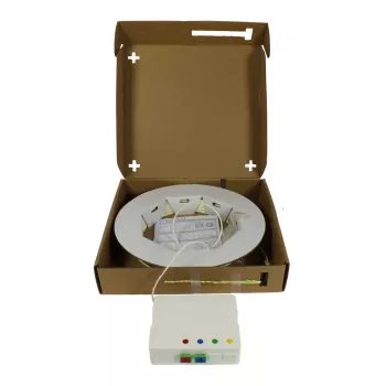 FTTH kompaktní box SYNERGY21 předmontovaný, 2xSC/APC -> volný konec, 20m, 9/125µm, G.657.A2, 2vláknový, OD 2,2mm