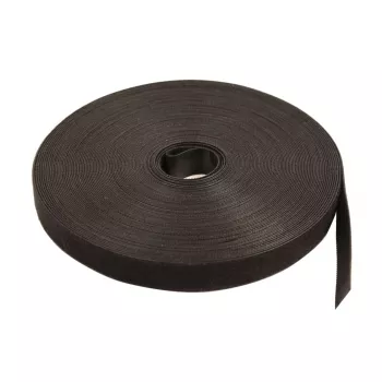 Synergy 21 S215680 role suchého zipu na kabely - nylon/polypropylen - černá - 25 m x 20 mm x 1 mm