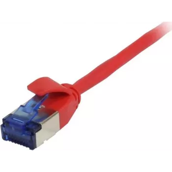 SYNERGY21 patch kabel RJ45, CAT6A 500MHz, 10m, červený, U/FTP, Slimline kulatý d=3,8mm, TPE (Superflex), AWG32