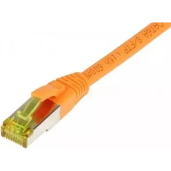 SYNERGY21 propojovací kabel RJ45, CAT6A 500MHz, 30m, oranžový, S/FTP, TPE/LSZH (Ultraflex), AWG26, s kabelem CAT7