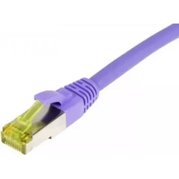 SYNERGY21 propojovací kabel RJ45, CAT6A 500MHz, 15m, fialový, S-STP (S/FTP), TPE/LSZH (Ultraflex), AWG26, s kabelem Cat.7