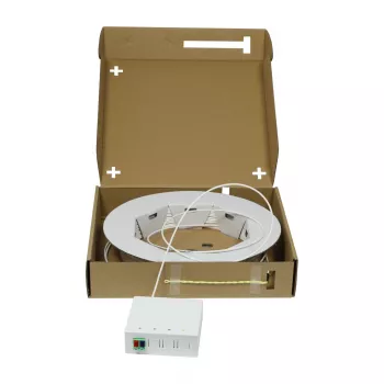 FTTH kompaktní box SYNERGY21 předmontovaný, 2xLC/APC -> volný konec, 40m, 9/125µm, G.657.A2, 2vláknový, OD 2,2mm