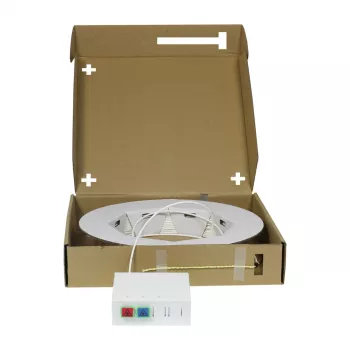 FTTH kompaktní box Synergy 21 předmontovaný, 2xSC/APC -> volný konec, 40m, 9/125µm, G.657.A2, 2vláknový, OD=2,2mm