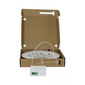 SYNERGY21 FTTH kompaktní box předmontovaný, 4xLC/APC na volný konec, 40m, 9/125µm, G.657.A2, 4-vláknový, OD 2,2mm