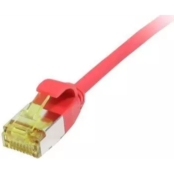 Synergy 21 propojovací kabel RJ45 CAT6A 500MHz 10m červený U/FTP Slimline kulatý d=3,8mm TPE/LSZH Superflex AWG32 s kabelem CAT7