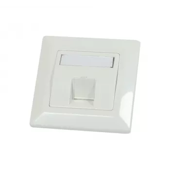 Synergy 21 nosič keystone modulů podomítkové krytí pro 1x TP modul, čistě bílý, čtvercový vnější rám (S216322V2)