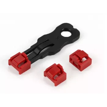 Blokátor TP/RJ45 ALLNET červený 10pack s bezpečnostním klíčem, prachová krytka, síťový bezpečnostní zámek (ALL-TP-RJ45-Blocker-10PCS)