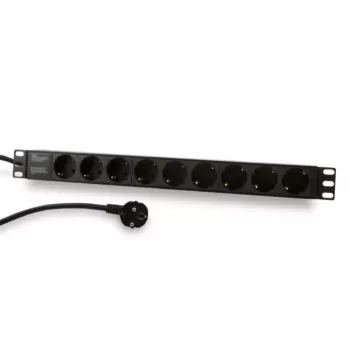 Synergy 21 ALLNET 19 inch racková napájecí lišta 9x zásuvka CEE7/3 s konektorem CEE7/7, 2m kabel, černá (S215390V4)