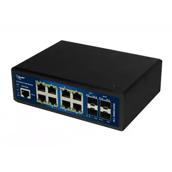 Průmyslový plně spravovaný přepínač ALLNET ALL-SGI8112PM-BT Layer2+ Gigabit Ethernet PoE++, 12portový, 8x PoE++ (rozpočet 240 W)