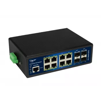 Průmyslový plně spravovaný přepínač ALLNET ALL-SGI8112PM-BT Layer2+ Gigabit Ethernet PoE++, 12portový, 8x PoE++ (rozpočet 240 W)