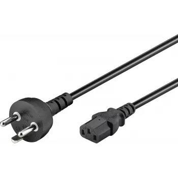 Goobay napájecí kabel IEC s dánskou zástrčkou typ K, 3 x 0,75 mm², 2 m, černý (95732)