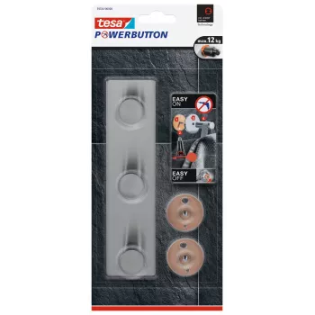 Tesa Powerbutton Classic věšák s háčky nerez (59334-00000-01)