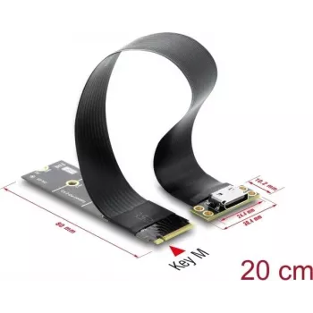 Delock konvertor M.2 Key M na 1 x OCuLink SFF-8612 s kabelem 20 cm