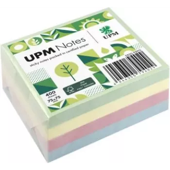 UPM Notes samolepicí bločky 400 listů pastelový mix zelená modrá růžová žlutá