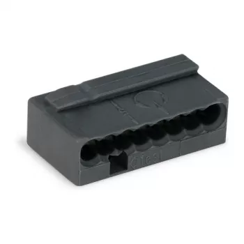 WAGO 243-208 PUSH WIRE® konektor, šedý, 6 A, 100 V, 2 vodiče, 0,5-1,5 mm²