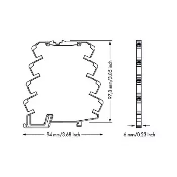 WAGO 857-800 převodník teploty / úprava signálu, šedá, -25 až 70 °C, 6 x 94 x 97,8 mm, 35,3 g