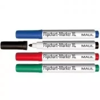 MAUL sada popisovačů na flipchart kulatý hrot 2,0-2,5mm balení 4 ks mix barev