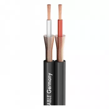 Kindermann stereo audio kabel – metráž – černý