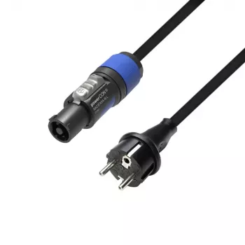 Adam Hall napájecí kabel CEE 7/7 na powerCON NAC3FCA Male, černý, 5 m