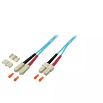 EFB Elektronik O7413.10 duplex jumper SC-SC 50/125 µm, 10 m, OM3, tyrkysový