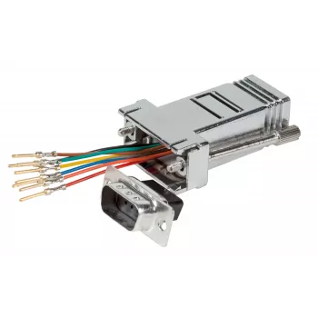 EFB modulární adaptér D-Sub9 samec / RJ45 samice, kovové pouzdro