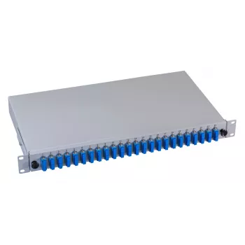 EFB Elektronik optický patch panel - do racku - SC SM X 48 - šedý, RAL 7035 - 1U - 19 inch