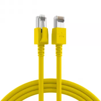 EFB Elektronik DCK1001GE.0,5 LED propojovací kabel RJ45 Cat.6A S/FTP FRNC, žlutý