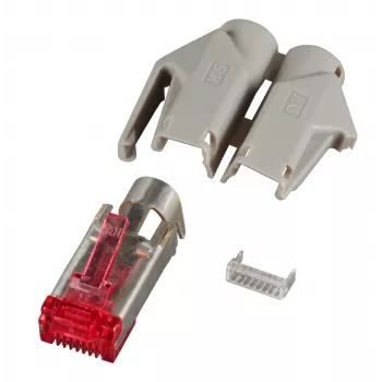 EFB RJ45-Hirose konektor STP, TM21 šedý, 100 kusů, 3 prvky, Cat. 6